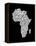 Map of Africa Map, Text Art-Michael Tompsett-Framed Stretched Canvas