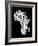 Map of Africa Map, Text Art-Michael Tompsett-Framed Art Print