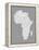 Map of Africa Map, Text Art-Michael Tompsett-Framed Stretched Canvas