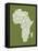Map of Africa Map, Text Art-Michael Tompsett-Framed Stretched Canvas