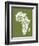 Map of Africa Map, Text Art-Michael Tompsett-Framed Art Print