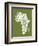 Map of Africa Map, Text Art-Michael Tompsett-Framed Art Print