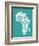 Map of Africa Map, Text Art-Michael Tompsett-Framed Art Print