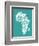 Map of Africa Map, Text Art-Michael Tompsett-Framed Art Print