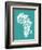 Map of Africa Map, Text Art-Michael Tompsett-Framed Art Print