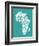 Map of Africa Map, Text Art-Michael Tompsett-Framed Premium Giclee Print