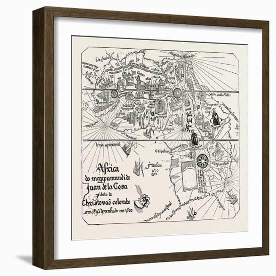 Map of Africa of the Time of Henry VII-null-Framed Giclee Print