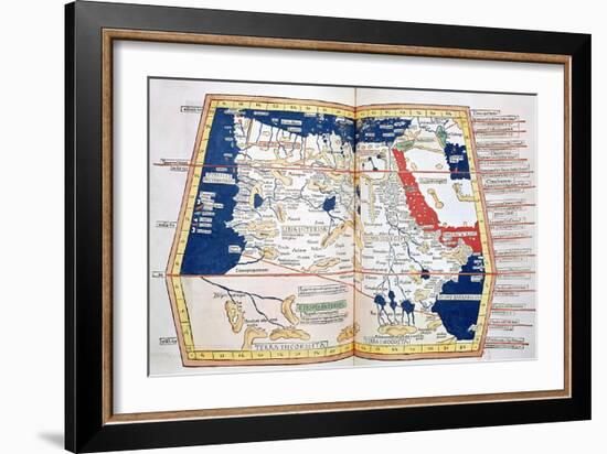 Map of Africa, Plate 18 from an Atlas of the World, 1486-Ptolemy-Framed Giclee Print