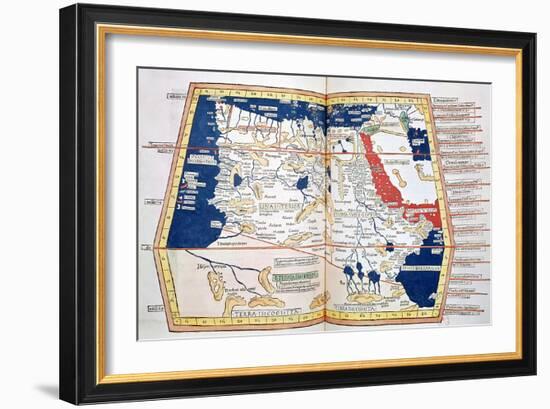 Map of Africa, Plate 18 from an Atlas of the World, 1486-Ptolemy-Framed Giclee Print