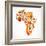 Map Of Africa With Icons-Marish-Framed Art Print