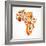 Map Of Africa With Icons-Marish-Framed Art Print