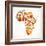 Map Of Africa With Icons-Marish-Framed Art Print