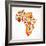 Map Of Africa With Icons-Marish-Framed Art Print