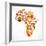 Map Of Africa With Icons-Marish-Framed Art Print