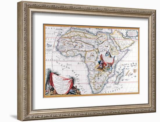 Map of Africa-Vincenzo Coronelli-Framed Art Print