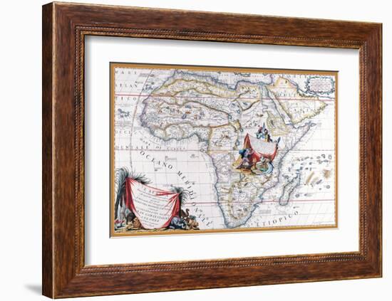 Map of Africa-Vincenzo Coronelli-Framed Art Print