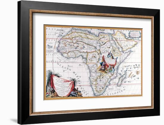 Map of Africa-Vincenzo Coronelli-Framed Art Print