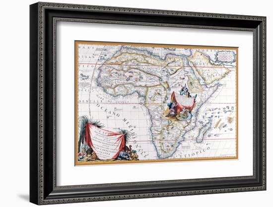 Map of Africa-Vincenzo Coronelli-Framed Art Print