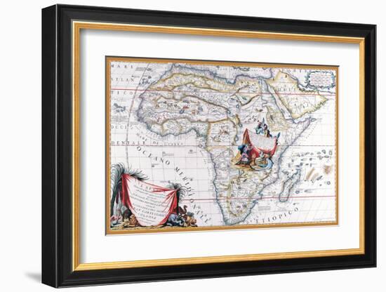 Map of Africa-Vincenzo Coronelli-Framed Art Print