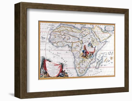 Map of Africa-Vincenzo Coronelli-Framed Art Print