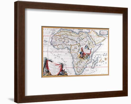 Map of Africa-Vincenzo Coronelli-Framed Art Print