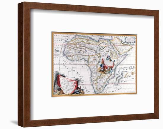 Map of Africa-Vincenzo Coronelli-Framed Art Print