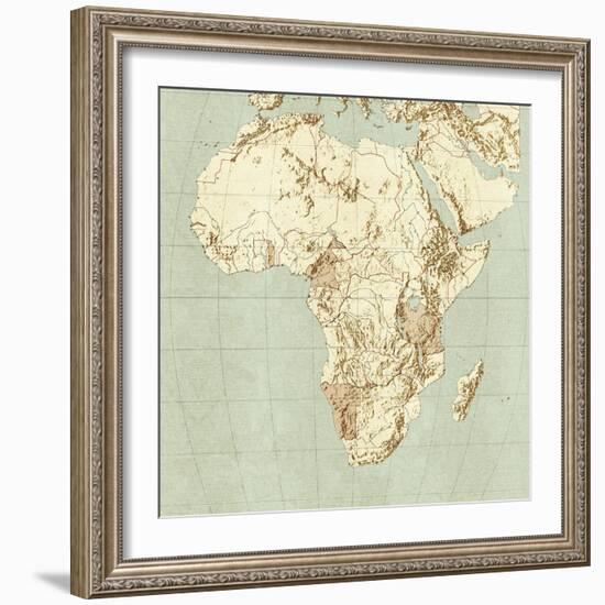 Map of Africa-Mikkel Juul-Framed Premium Photographic Print