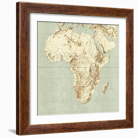 Map of Africa-Mikkel Juul-Framed Premium Photographic Print