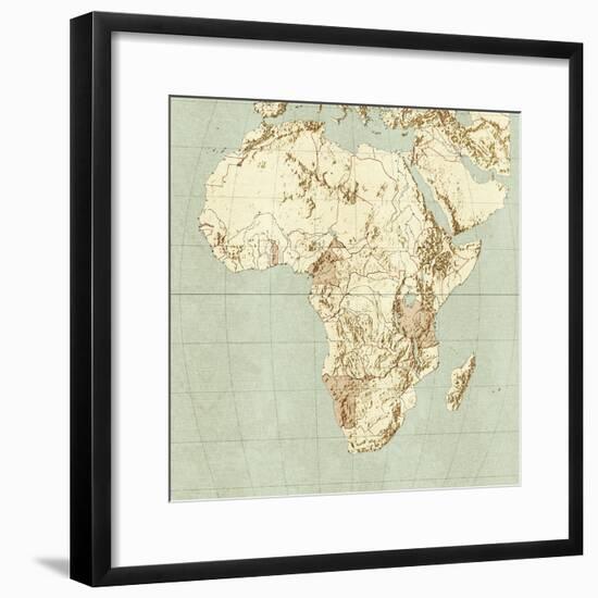 Map of Africa-Mikkel Juul-Framed Premium Photographic Print