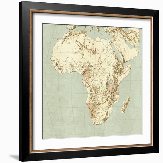 Map of Africa-Mikkel Juul-Framed Premium Photographic Print