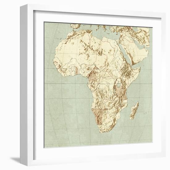 Map of Africa-Mikkel Juul-Framed Premium Photographic Print