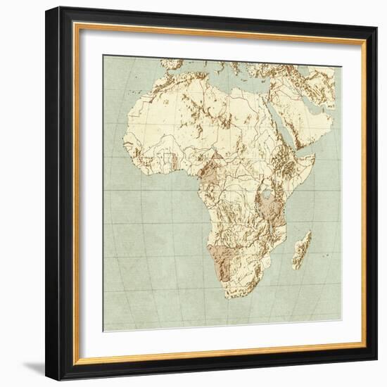 Map of Africa-Mikkel Juul-Framed Premium Photographic Print