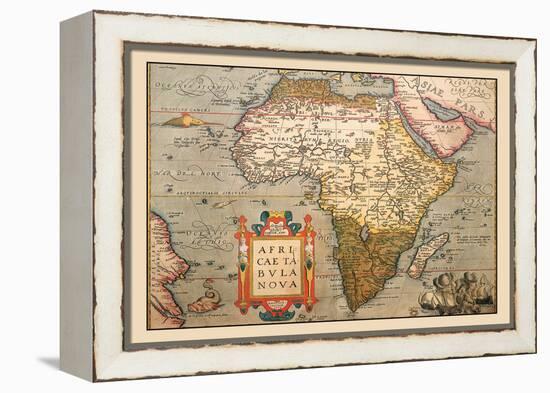 Map of Africa-Abraham Ortelius-Framed Stretched Canvas