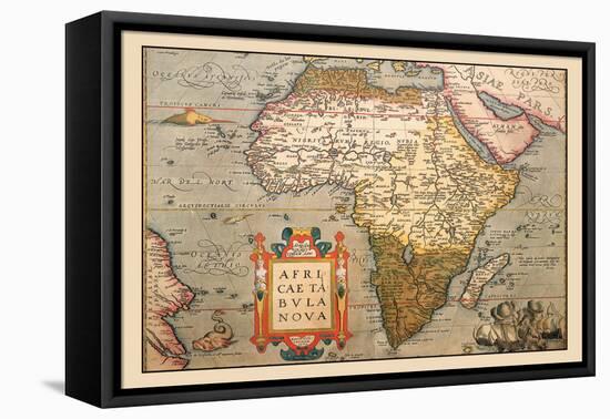 Map of Africa-Abraham Ortelius-Framed Stretched Canvas