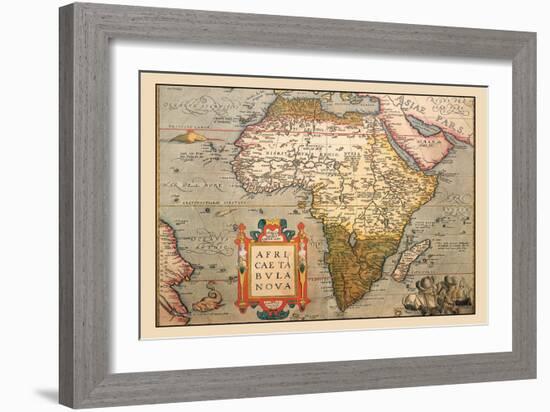 Map of Africa-Abraham Ortelius-Framed Art Print