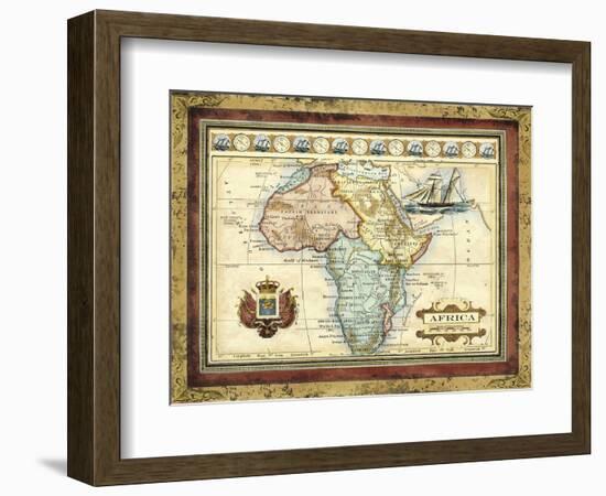 Map of Africa-Vision Studio-Framed Premium Giclee Print