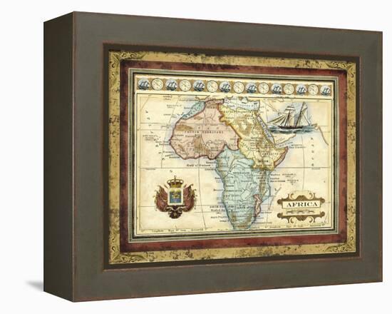 Map of Africa-Vision Studio-Framed Stretched Canvas