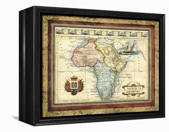 Map of Africa-Vision Studio-Framed Stretched Canvas