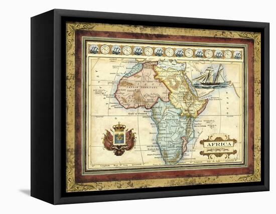 Map of Africa-Vision Studio-Framed Stretched Canvas