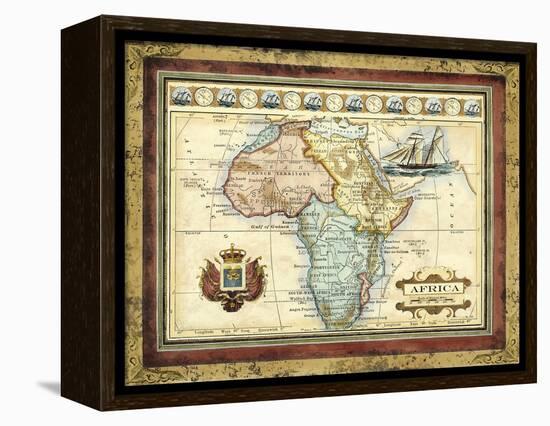 Map of Africa-Vision Studio-Framed Stretched Canvas