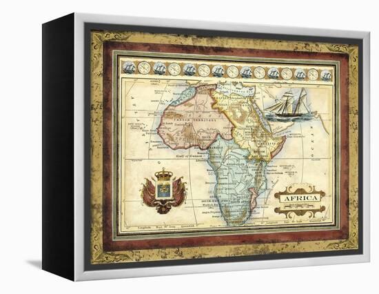 Map of Africa-Vision Studio-Framed Stretched Canvas