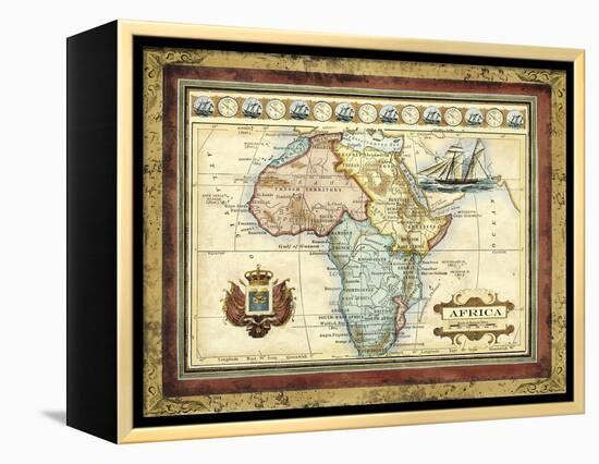 Map of Africa-Vision Studio-Framed Stretched Canvas