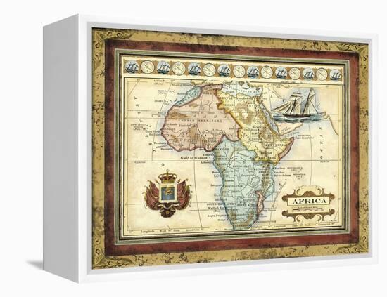 Map of Africa-Vision Studio-Framed Stretched Canvas