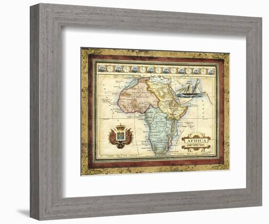 Map of Africa-Vision Studio-Framed Art Print