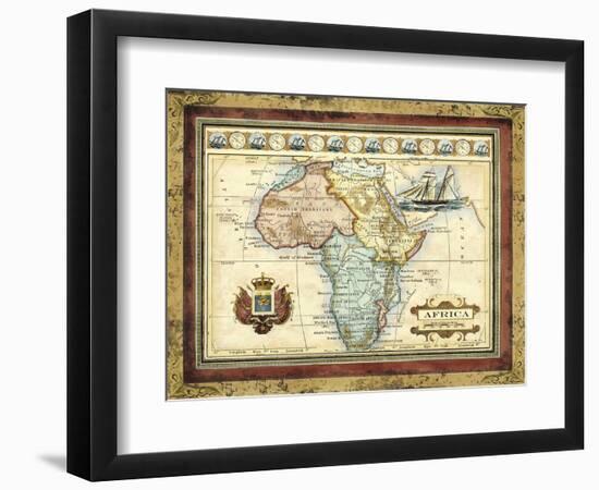 Map of Africa-Vision Studio-Framed Art Print