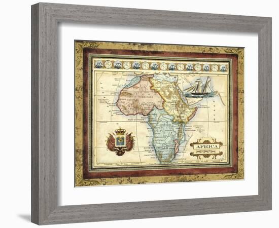 Map of Africa-Vision Studio-Framed Art Print