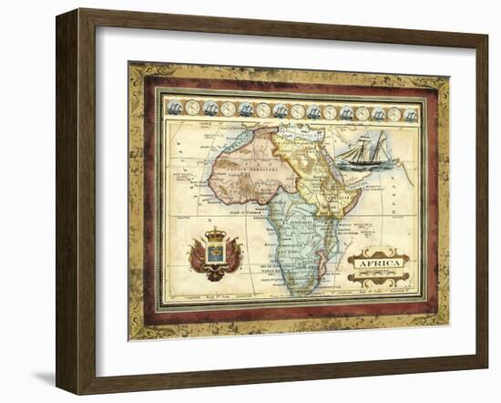 Map of Africa-Vision Studio-Framed Art Print