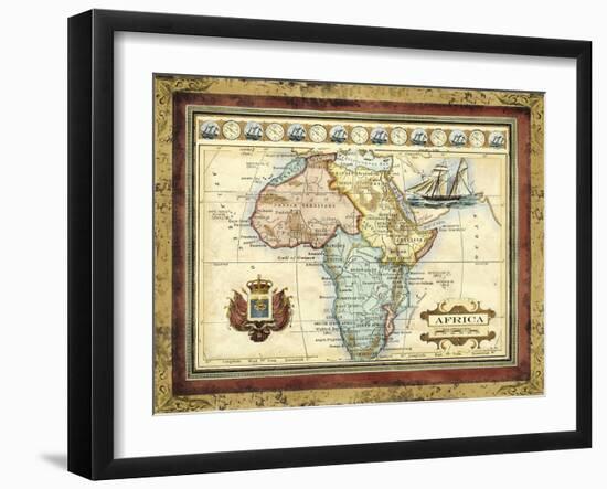 Map of Africa-Vision Studio-Framed Art Print