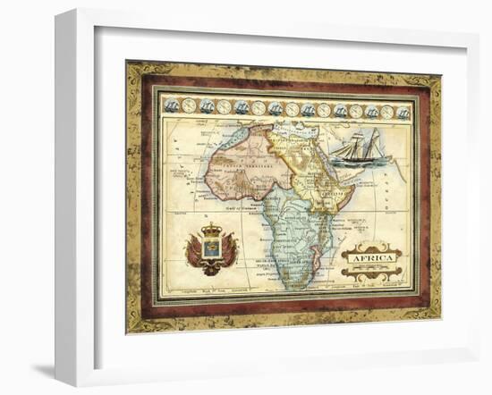 Map of Africa-Vision Studio-Framed Art Print