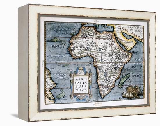 Map of Africa-Abraham Ortelius-Framed Stretched Canvas